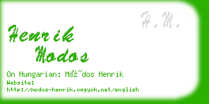 henrik modos business card